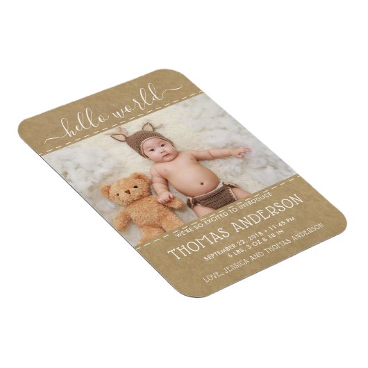 Aankondiging van geboorte van Kraft Foto van Rusti Magneet (Rechterzijde)