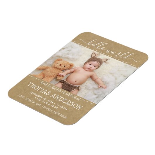 Aankondiging van geboorte van Kraft Foto van Rusti Magneet (Linkerzijde)