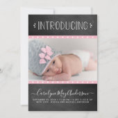 Aankondiging van geboorte van modern Chalkboard (Voorkant)