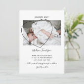 Aankondiging van geboorte van moderne pasgeboren f (Staand voorkant)