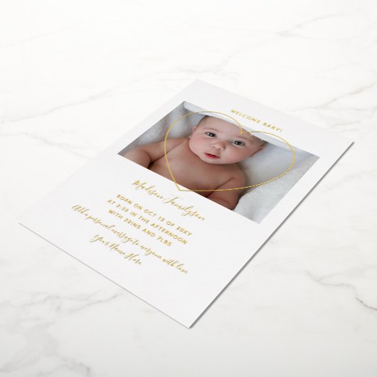 Aankondiging van geboorte van moderne pasgeboren f (Gedraaid)