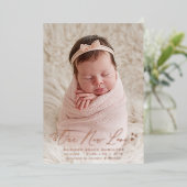 Aankondiging van geboorte van onze nieuwe Folie va (Staand Voorkant)