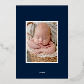 Aankondiging van geboorte van onze nieuwe Folie va (Achterkant)