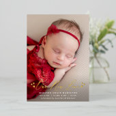 Aankondiging van geboorte van onze nieuwe Folie va (Staand Voorkant)