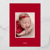 Aankondiging van geboorte van onze nieuwe Folie va (Achterkant)