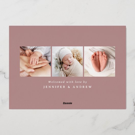 Aankondiging van geboorte van onze nieuwe Folie va (Achterkant)