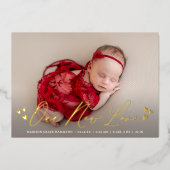 Aankondiging van geboorte van onze nieuwe Folie va (Voorkant)