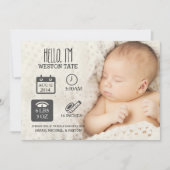 Aankondiging van geboorte van pasgeborene (Voorkant)