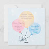 Aankondiging van geboorte van Twin Girl en Boy (Achterkant)