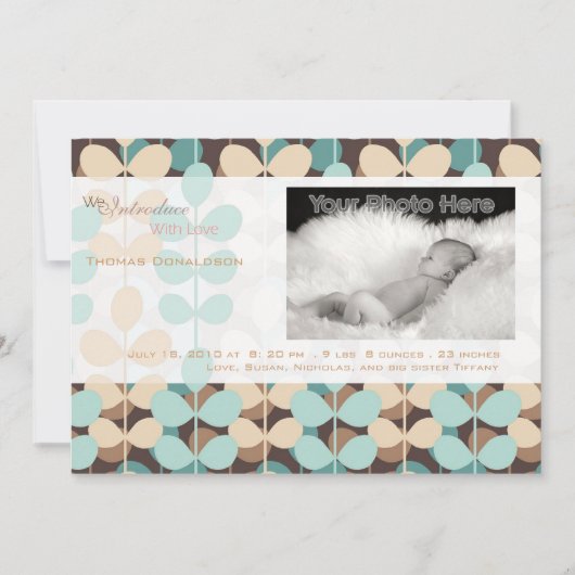 Aankondiging van geboorteregeling van een groene b (Voorkant)