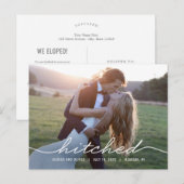 Aankondiging van gehitte Editable Color Wedding Briefkaart (Voorkant / Achterkant)