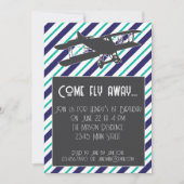 Aankondiging van  gestreept vliegtuig (Voorkant)