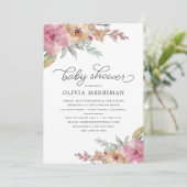 Aankondiging van geverfd Baby shower (Staand voorkant)