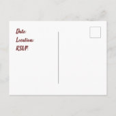 Aankondiging van gezinshereniging Brief B Uitnodig Briefkaart (Achterkant)