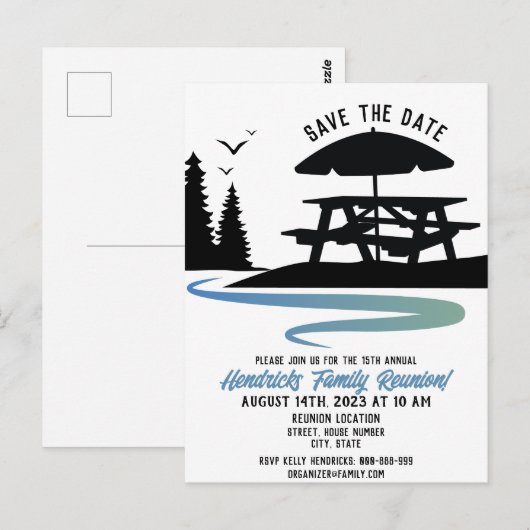 Aankondiging van gezinshereniging Briefkaart (Voorkant / Achterkant)