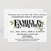 Aankondiging van gezinshereniging Briefkaart (Voorkant / Achterkant)