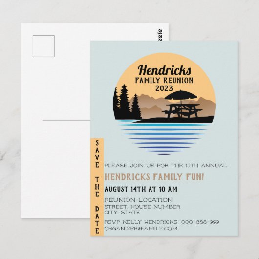 Aankondiging van gezinshereniging Briefkaart (Voorkant / Achterkant)