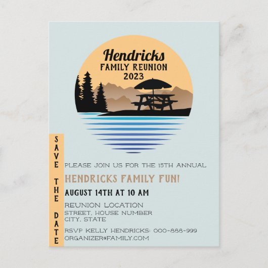 Aankondiging van gezinshereniging Briefkaart (Voorkant)