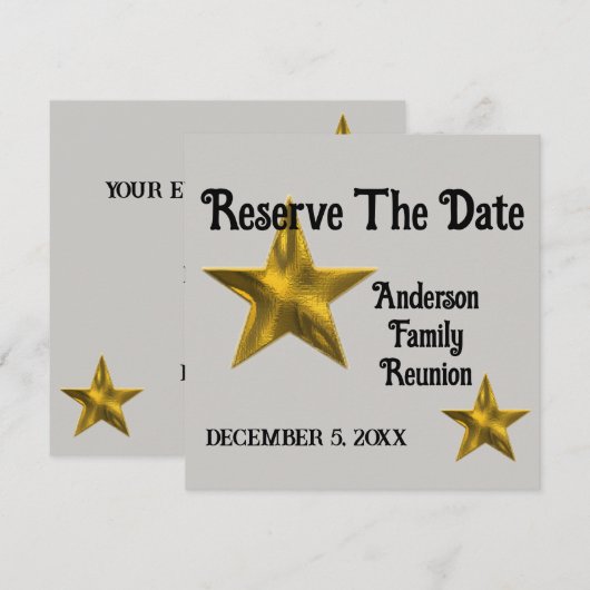 Aankondiging van gezinshereniging Gold Star Reserv (Voorkant / Achterkant)