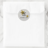 Aankondiging van gezinshereniging Gold Star Reserv Ronde Sticker (Tas)