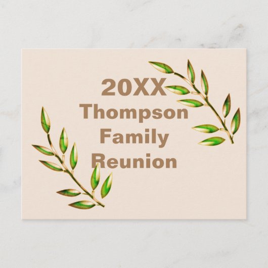 Aankondiging van goedkope gezinshereniging briefkaart (Voorkant)