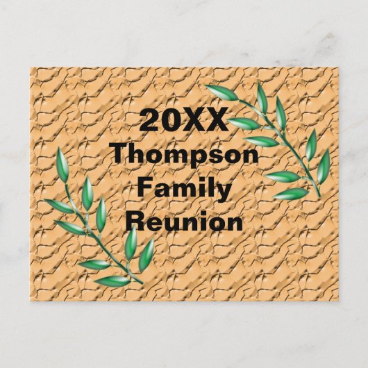 Aankondiging van goedkope gezinshereniging briefkaart (Voorkant)