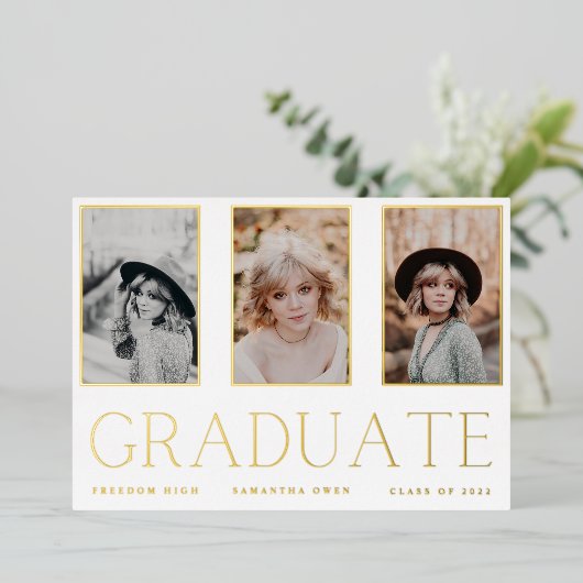 Aankondiging van Gold Foil-fotoframes (Staand Voorkant)