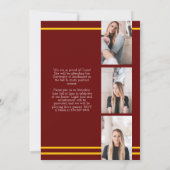 Aankondiging van Gold Maroon School Colors Afstude (Achterkant)
