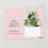 Aankondiging van Green Foilage Moving Briefkaart (Achterkant)