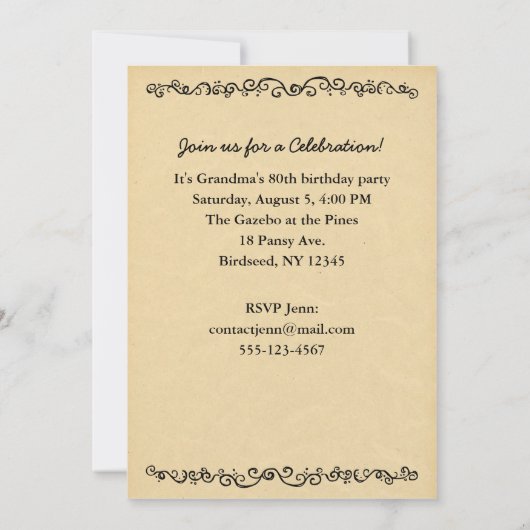 Aankondiging van  groepsfotosjabloon voor  stijl (Achterkant)