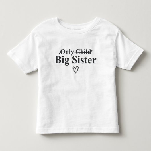 Aankondiging van grote zus kinder shirts (Voorkant)
