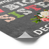 Aankondiging van grote zuster-zwangerschap poster (Hoek)