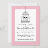  aankondiging van Heart Birdcage Baby Girl (Voorkant)