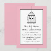  aankondiging van Heart Birdcage Baby Girl (Voorkant / Achterkant)