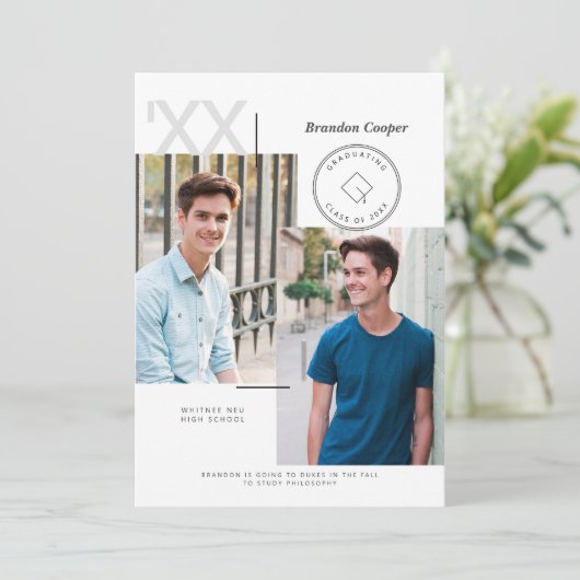 Aankondiging van hedendaags Pet Afstuderen (Staand voorkant)