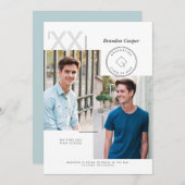 Aankondiging van hedendaags Pet Afstuderen (Voorkant / Achterkant)