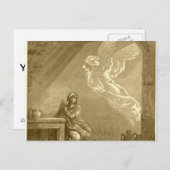 Aankondiging van Heilige Maagdelijke Mary Briefkaart (Voorkant / Achterkant)