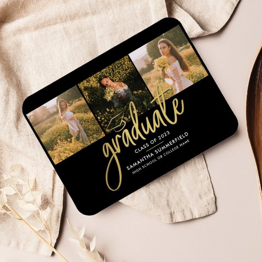 Aankondiging van het Afstudeerder afstuderen Photo Magneet