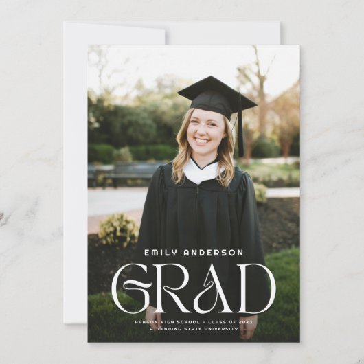 Aankondiging van het Afstudeerder Foto van het gra (Voorkant)