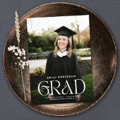 Aankondiging van het Afstudeerder Foto van het gra