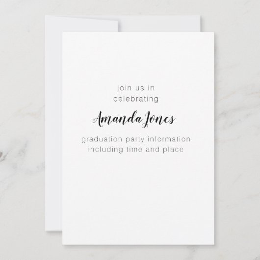 Aankondiging van het Afstudeerder Trendy/Uitnodigi (Achterkant)