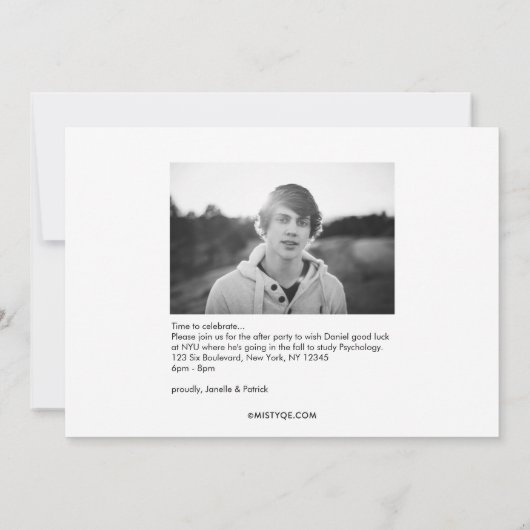 Aankondiging van het Afstudeerder van de Hassle in (Achterkant)