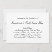 Aankondiging van het Afstuderen Aangepast fotocoll (Achterkant)