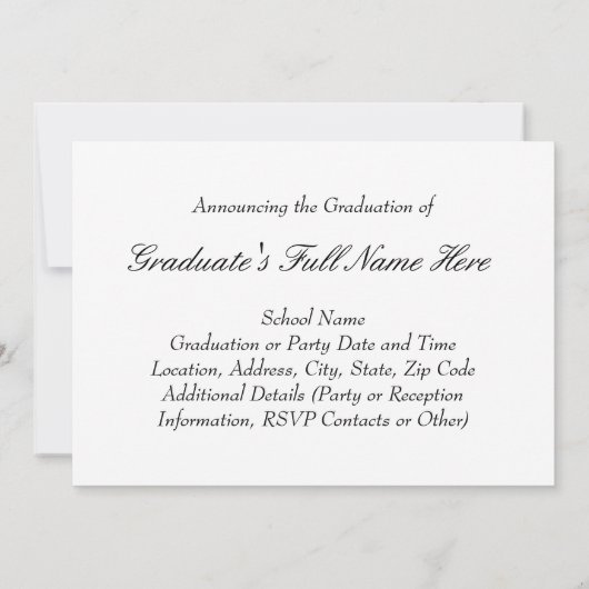 Aankondiging van het Afstuderen Aangepast fotocoll (Achterkant)