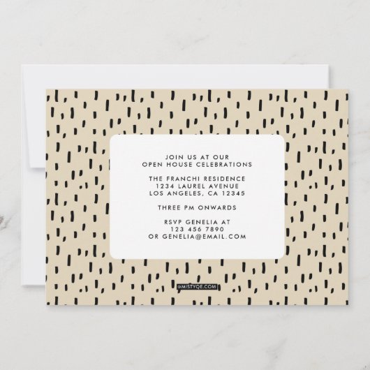 Aankondiging van het Afstuderen Artsy (Achterkant)