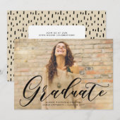 Aankondiging van het Afstuderen Artsy (Voorkant / Achterkant)