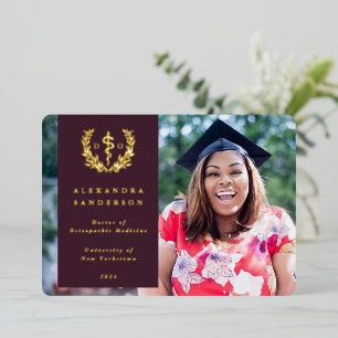 Aankondiging van het Afstuderen Burgundy DO Asclep