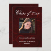 Aankondiging van het Afstuderen Burgundy Elegance (Voorkant / Achterkant)