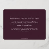 Aankondiging van het Afstuderen Burgundy RN Asclep (Achterkant)