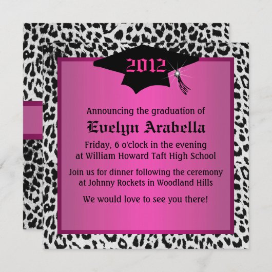 Aankondiging van het Afstuderen Cheetah (Voorkant / Achterkant)